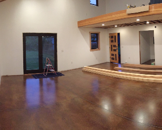 Loft with stained concrete 