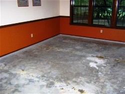 concrete floor before